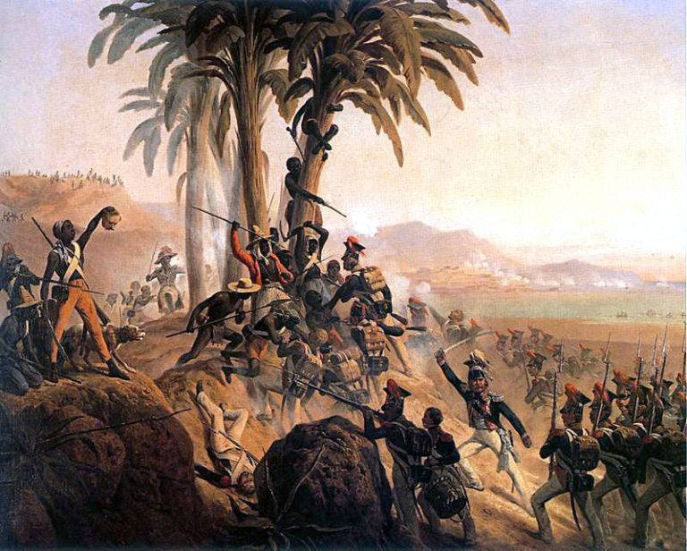 Image | La Bataille de Saint-Domingue, huile sur toile de Janvier Suchodolski, 1845, Musée de l’Armée polonaise, Varsovie.