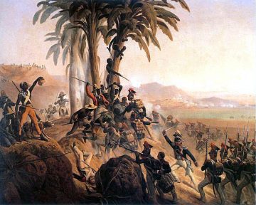 Image | La Bataille de Saint-Domingue, huile sur toile de Janvier Suchodolski, 1845, Musée de l’Armée polonaise, Varsovie.