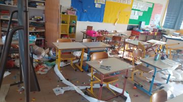 Une salle de classe de l'école Guimanmin à Matoury
